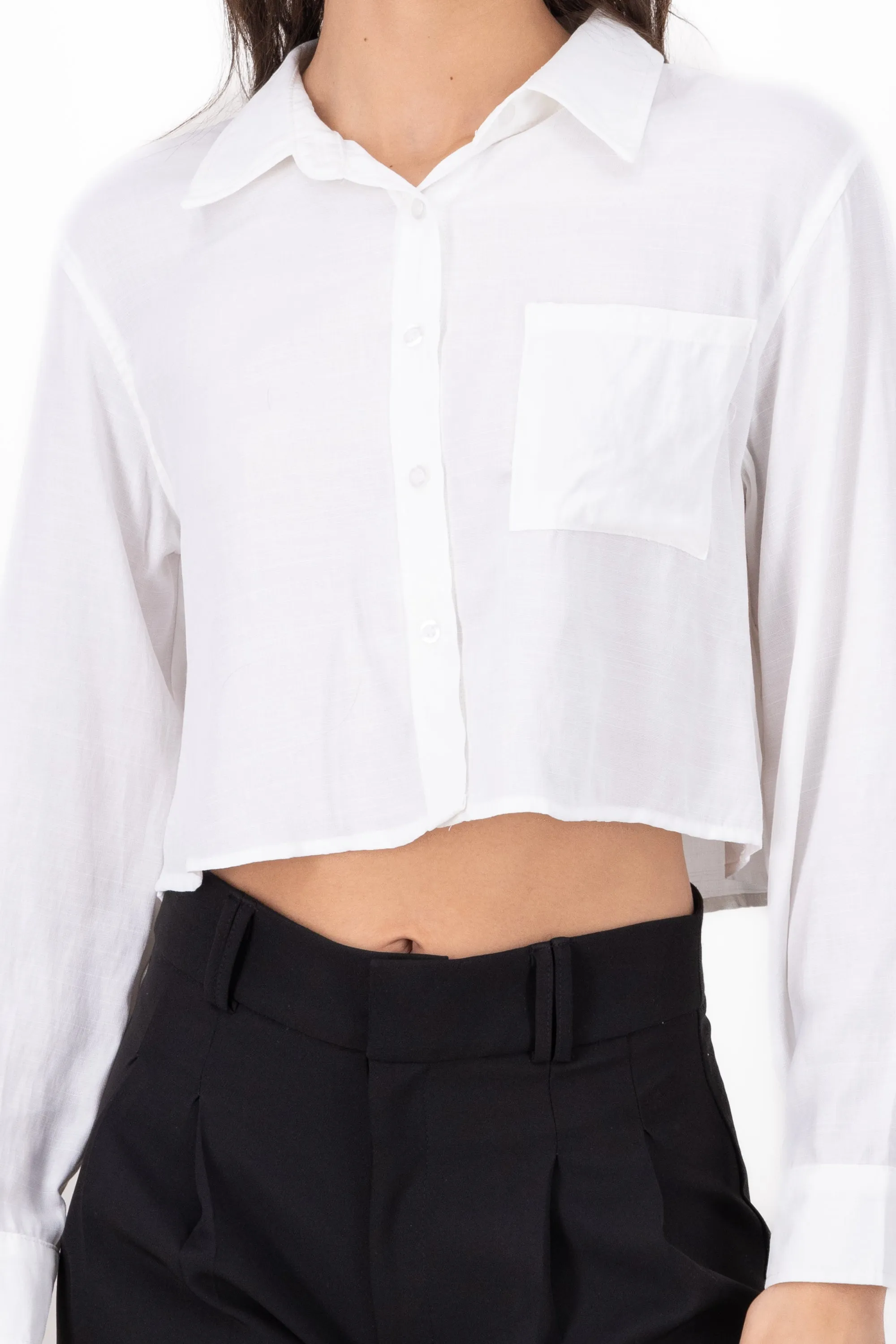 Camisa cropped de manga larga sold by Shasa product image thumbnail 5