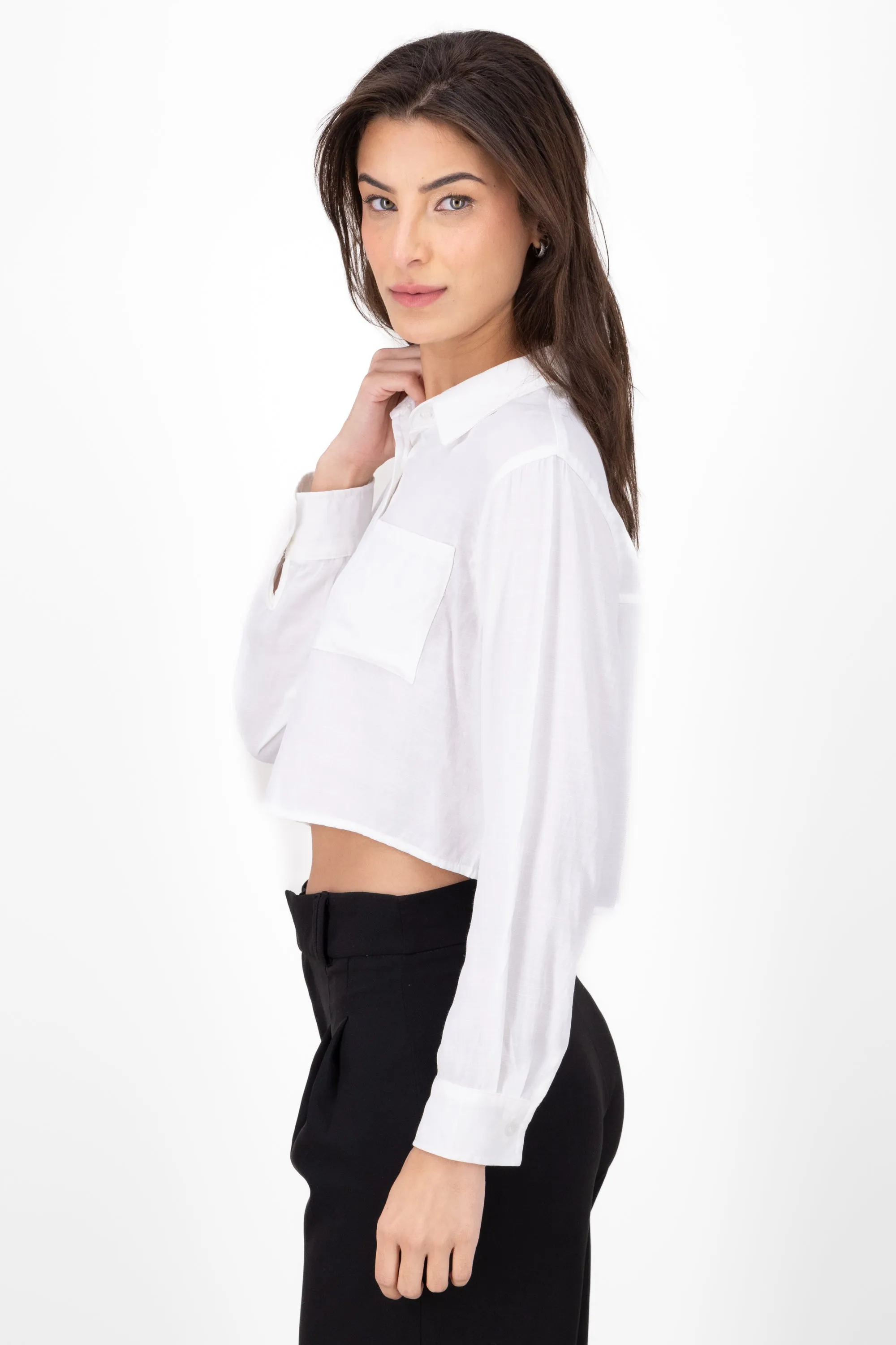Camisa cropped de manga larga sold by Shasa product image thumbnail 3