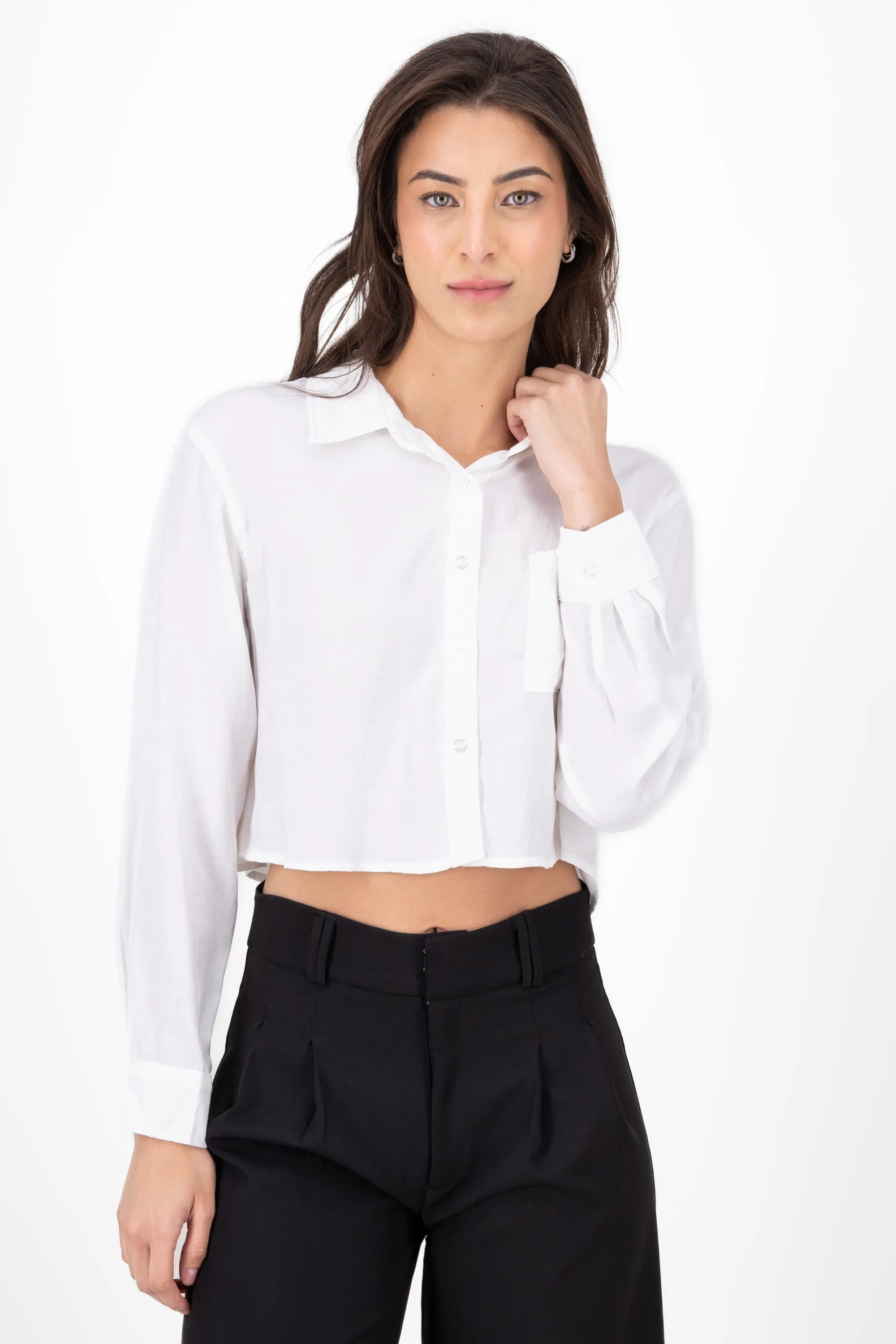 Camisa cropped de manga larga sold by Shasa product image thumbnail 2