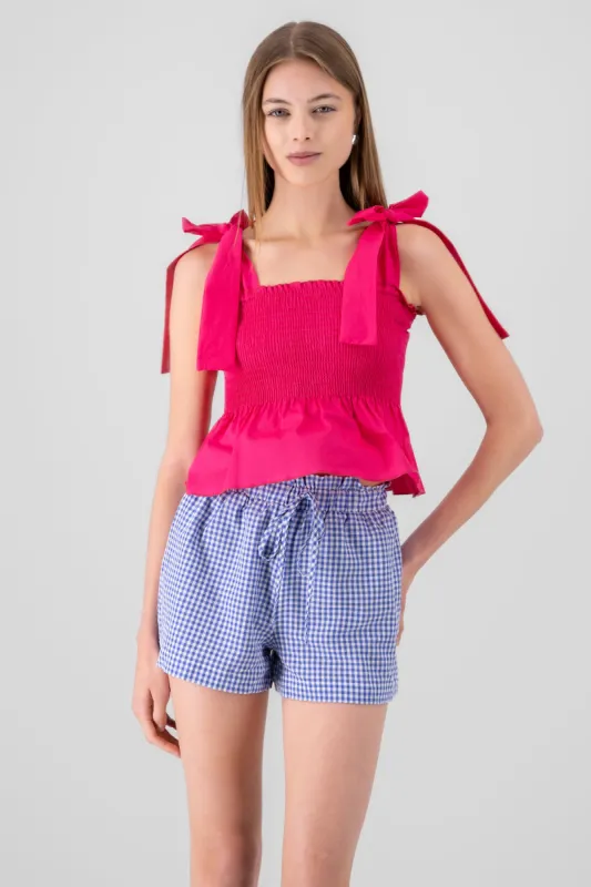 Crop top detalle moños sold by Shasa