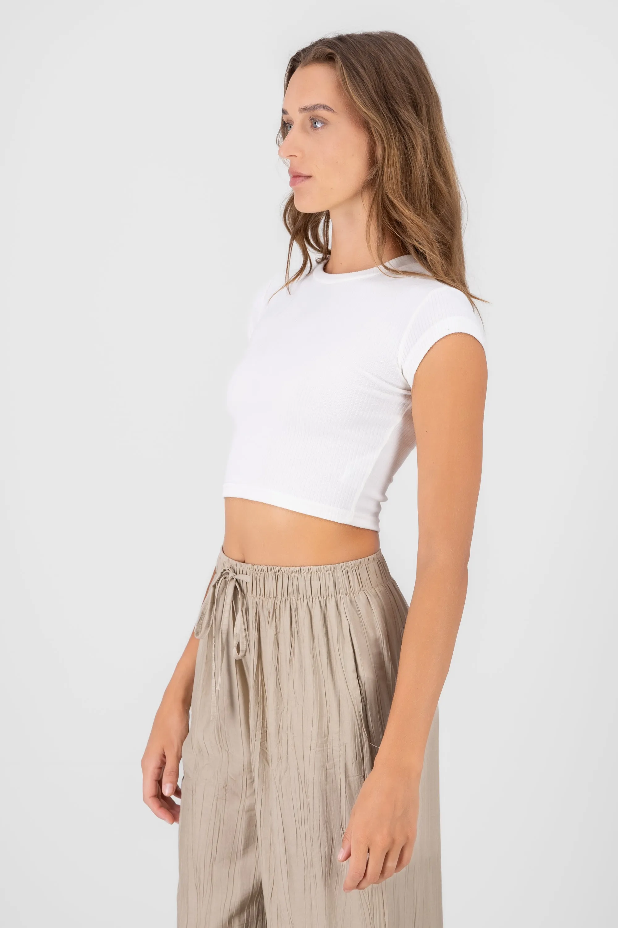 Top manga corta rib suave sold by Shasa product image thumbnail 3