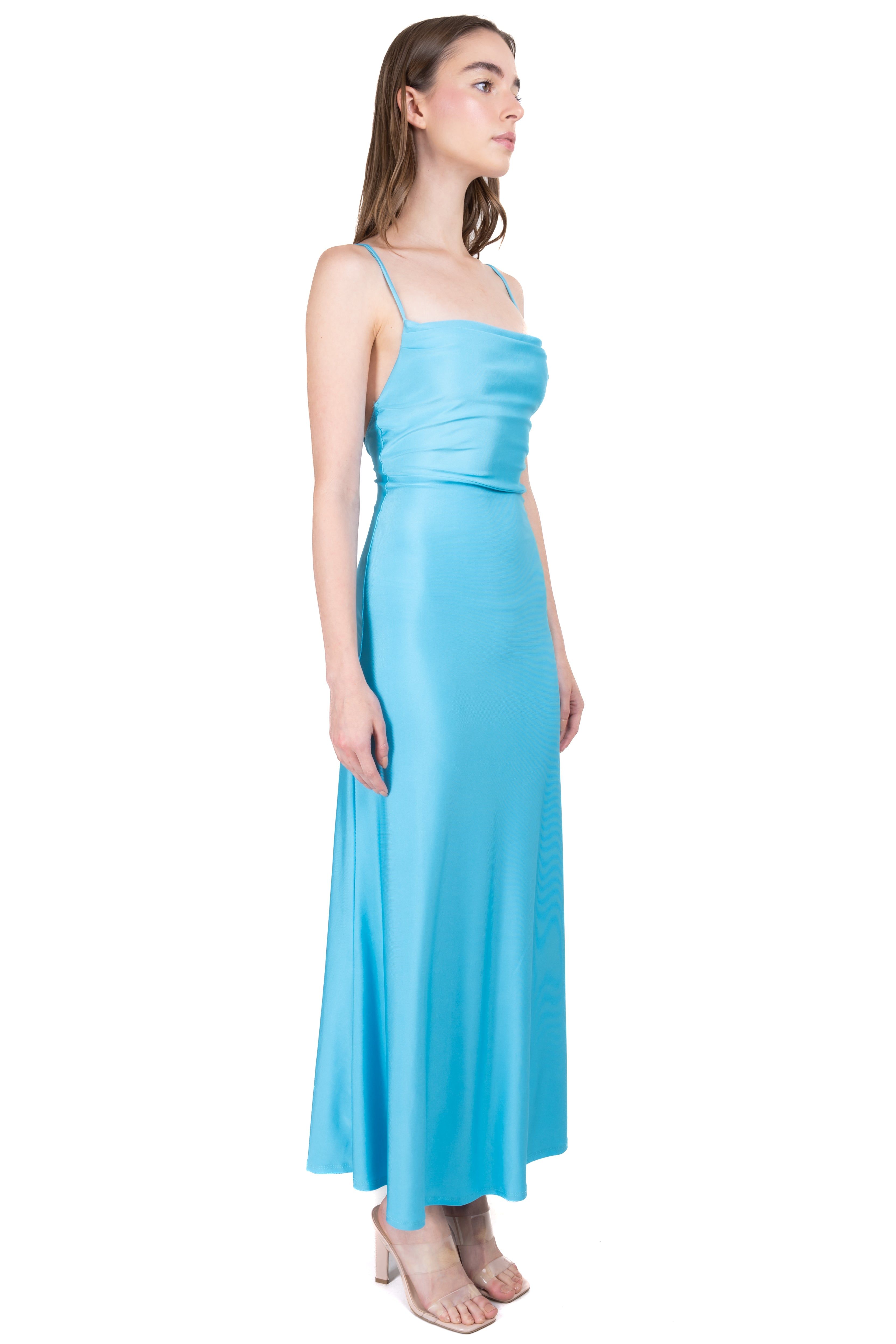 Vestido maxi escote drapeado sold by Shasa product image thumbnail 3