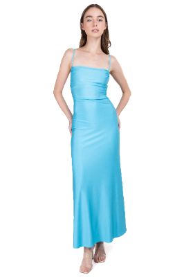 Vestido maxi escote drapeado sold by Shasa