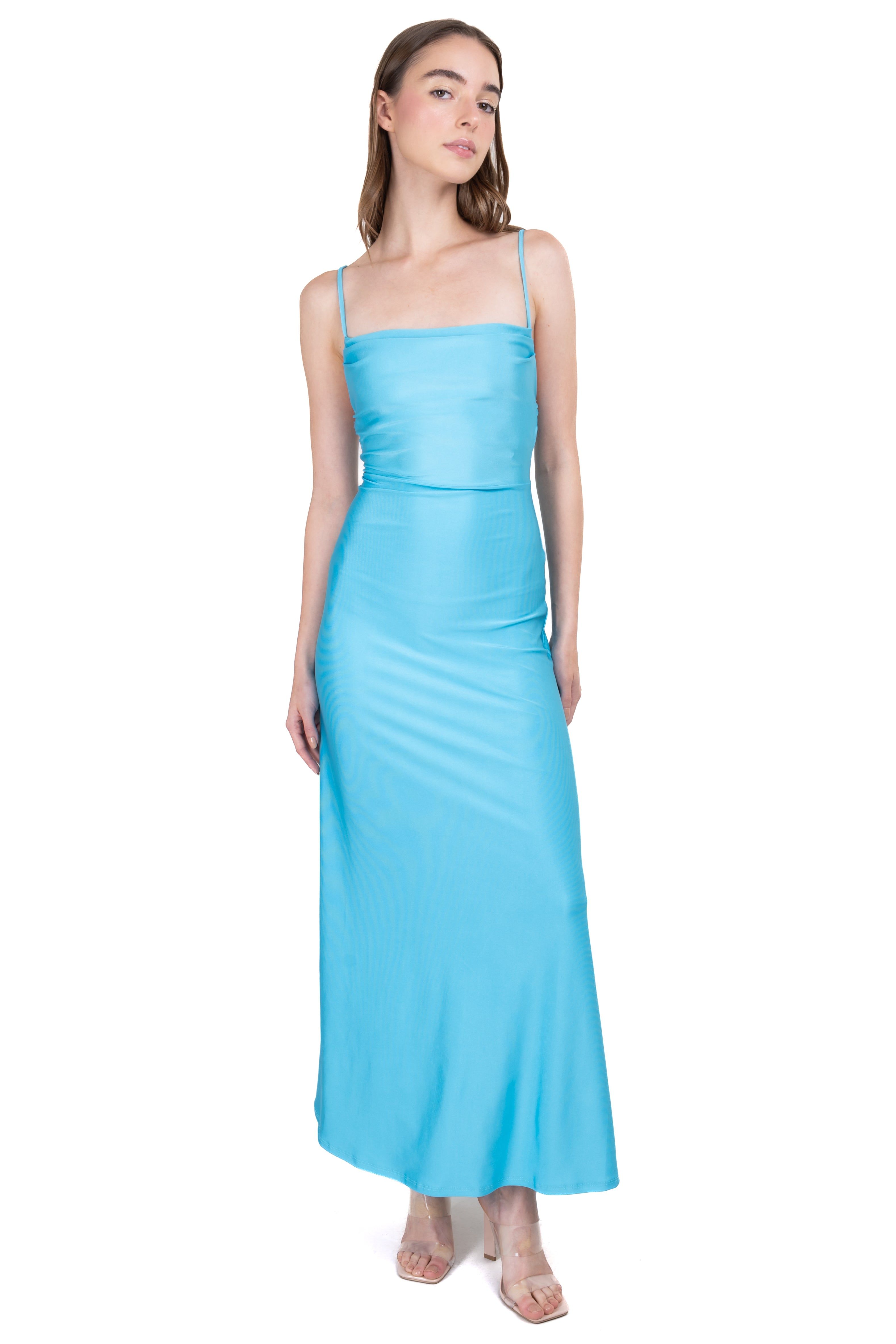 Vestido maxi escote drapeado sold by Shasa product image thumbnail 2