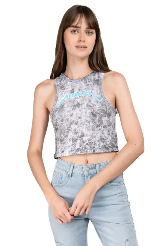 Crop sin manga metallica acid sold by Shasa