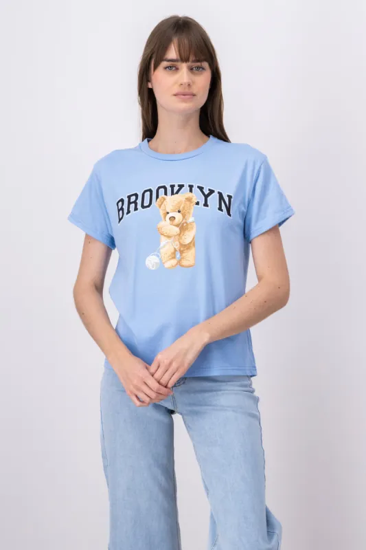 Playera manga corta osito Brooklyn sold by Shasa