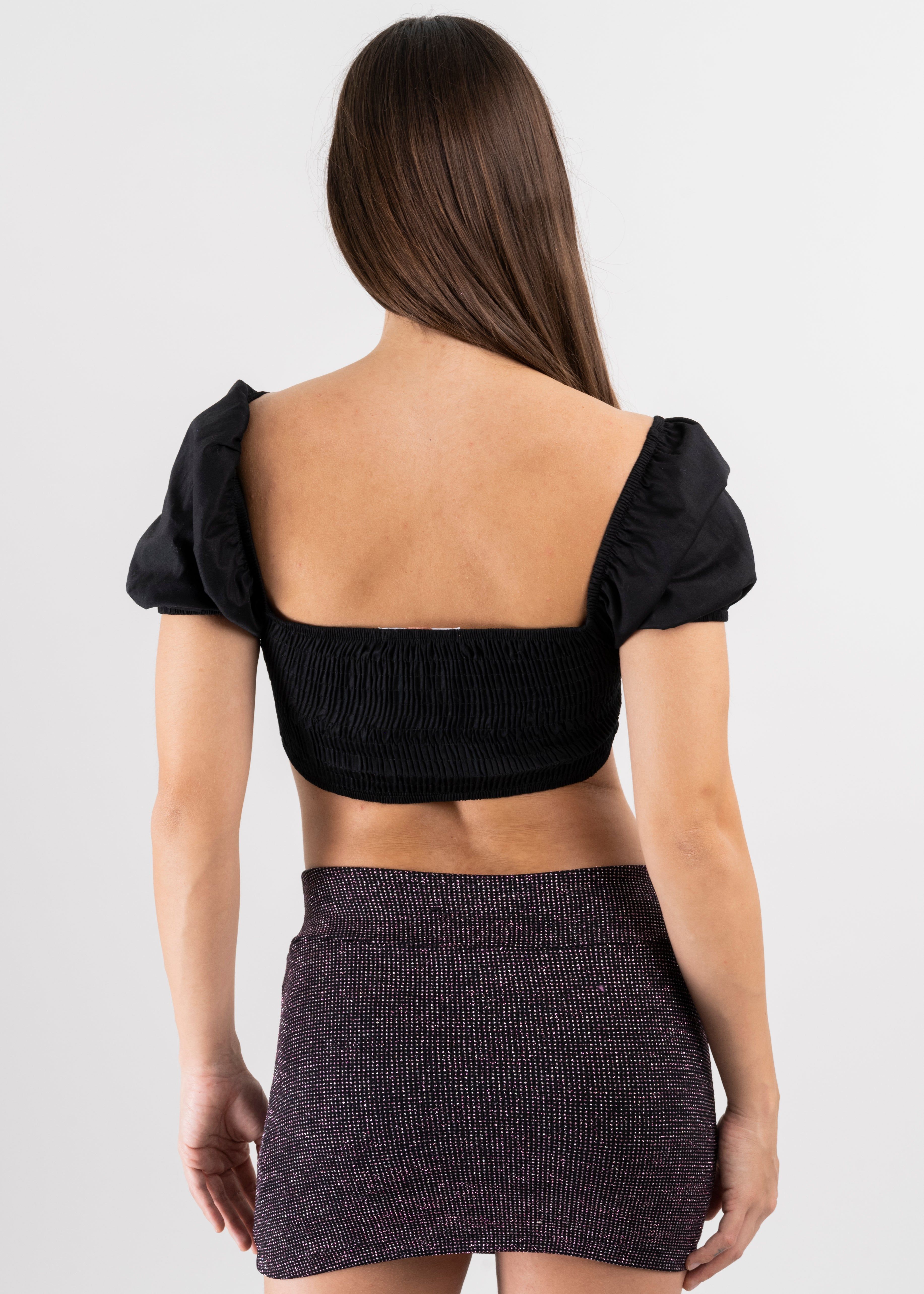 Crop Top Halter Manga Corta Globo sold by Shasa product image thumbnail 4