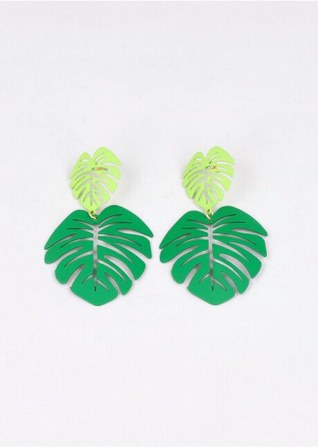 Aretes Largos Doble Hoja sold by Shasa