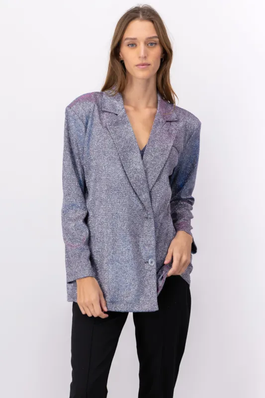 Blazer largo botones cruzados brillos sold by Shasa