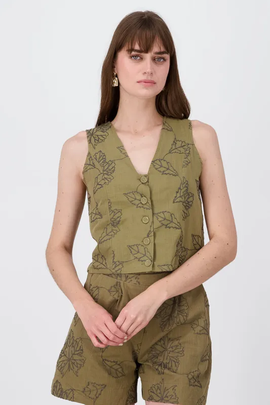 Chaleco Bordadocon Botones Hypsters sold by Shasa