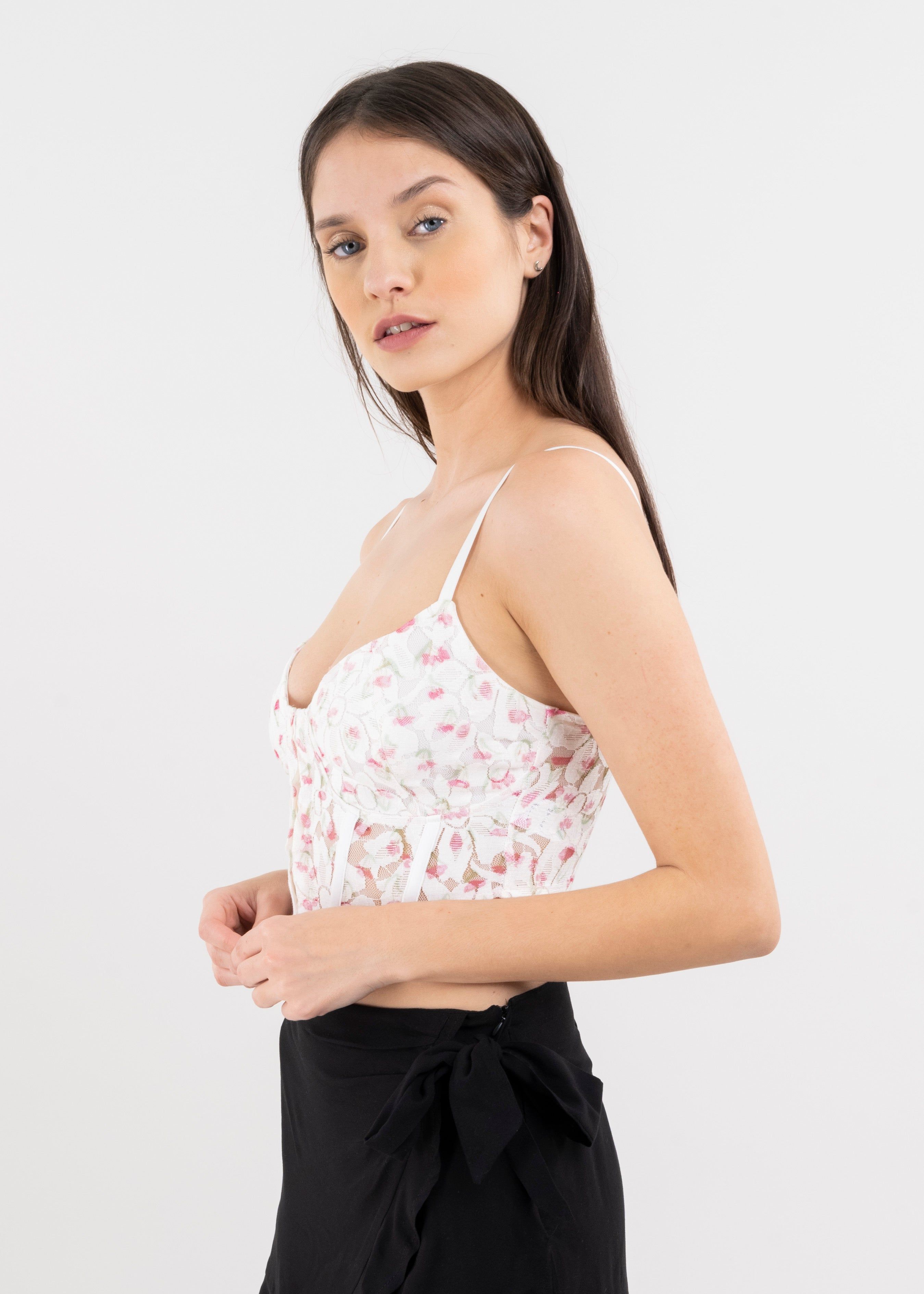 Top corset encaje flores sold by Shasa product image thumbnail 3