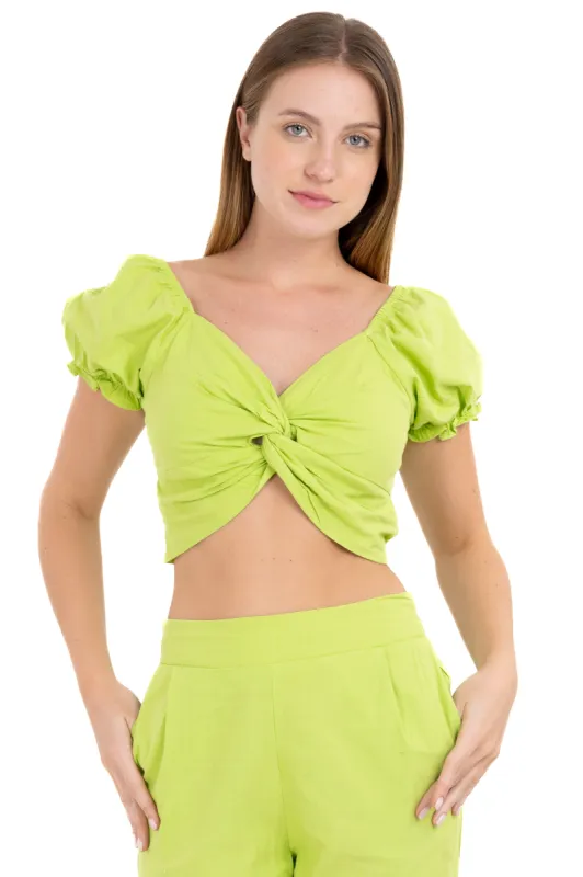 Top cruzado nudo smock sold by Shasa