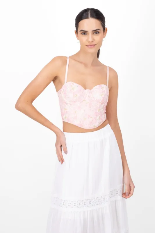 Corset bordado flores sold by Shasa