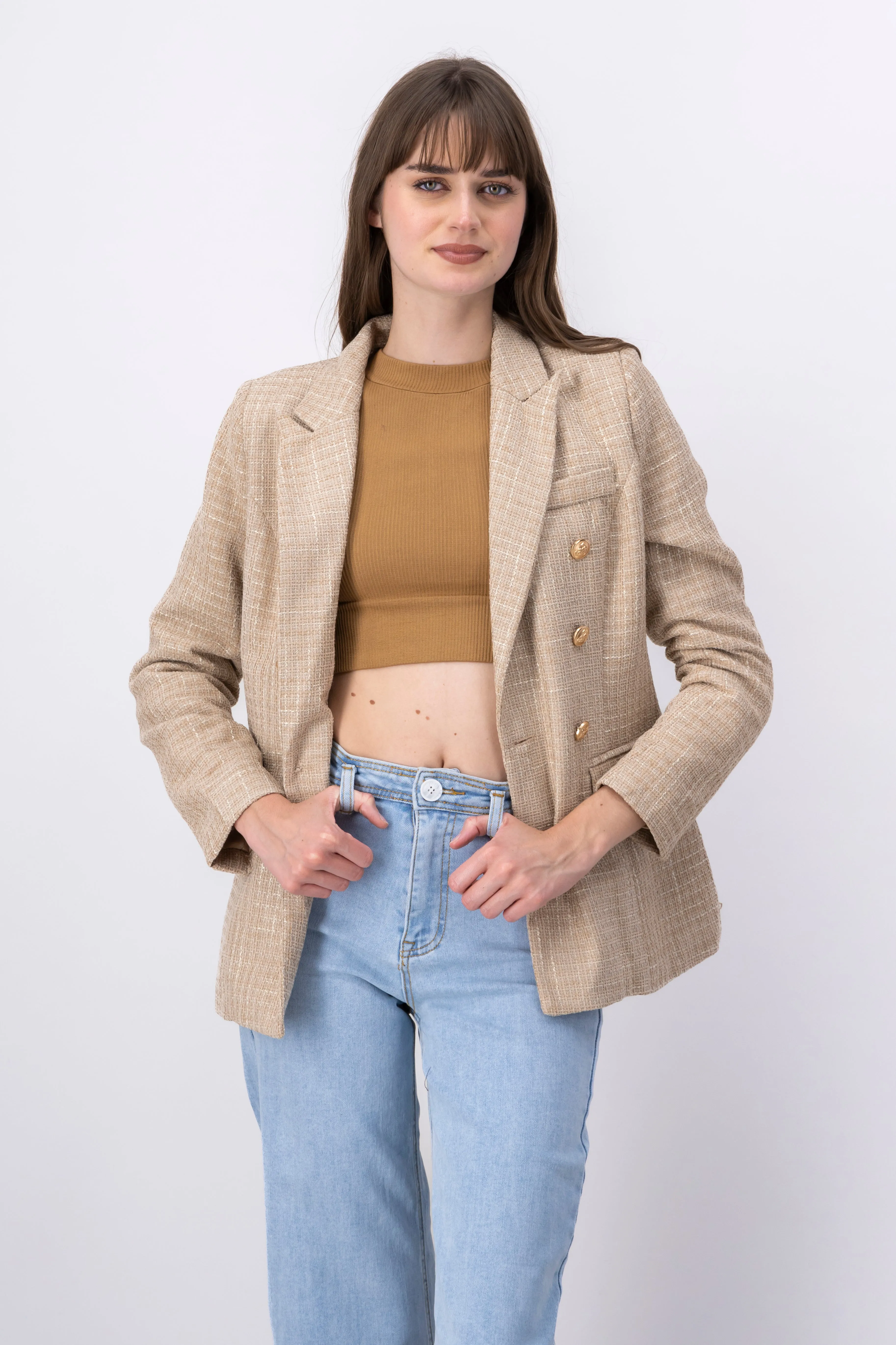 Saco solapa detalle botones sold by Shasa