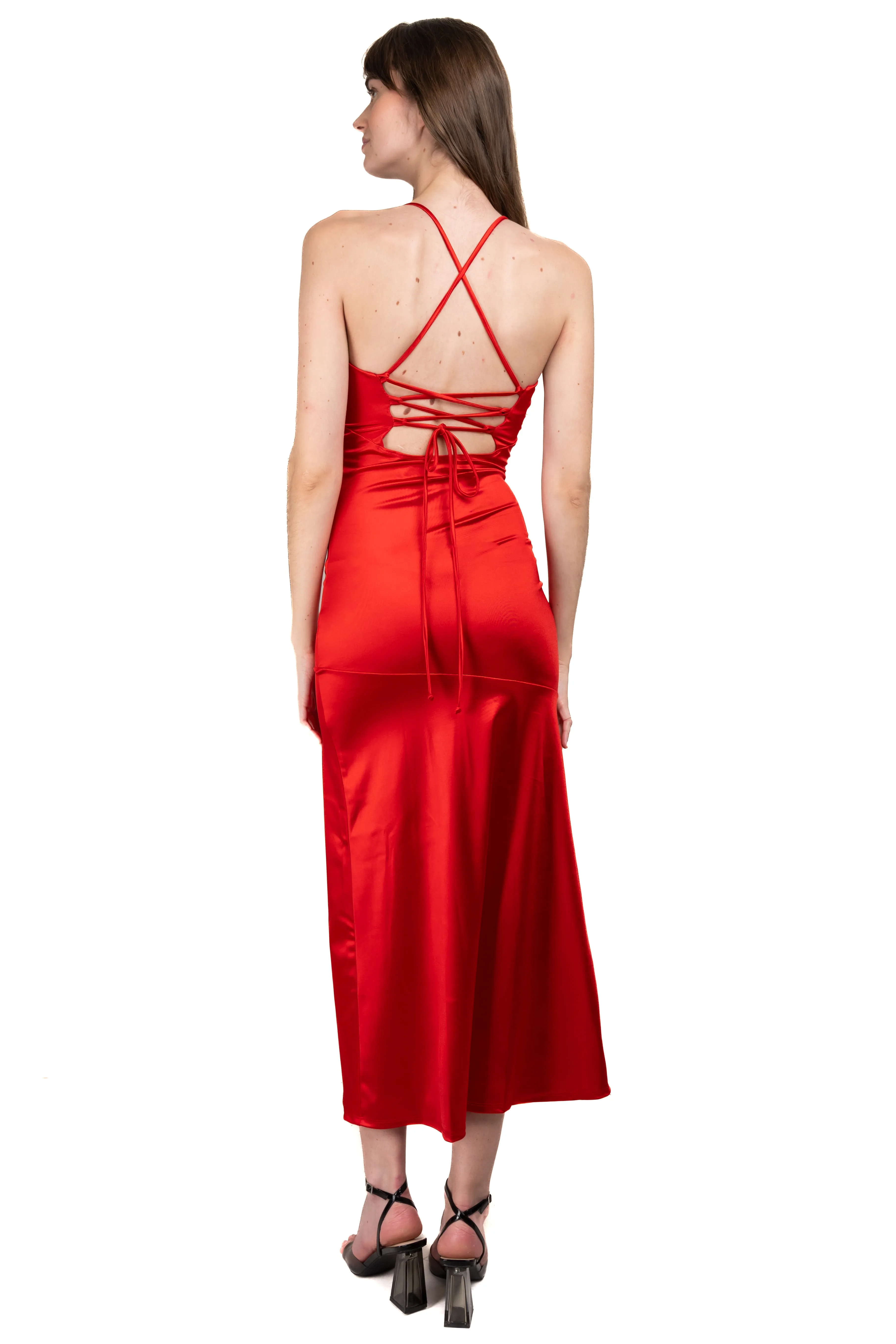 Vestido maxi con detalle en la espalda liso sold by Shasa product image thumbnail 4