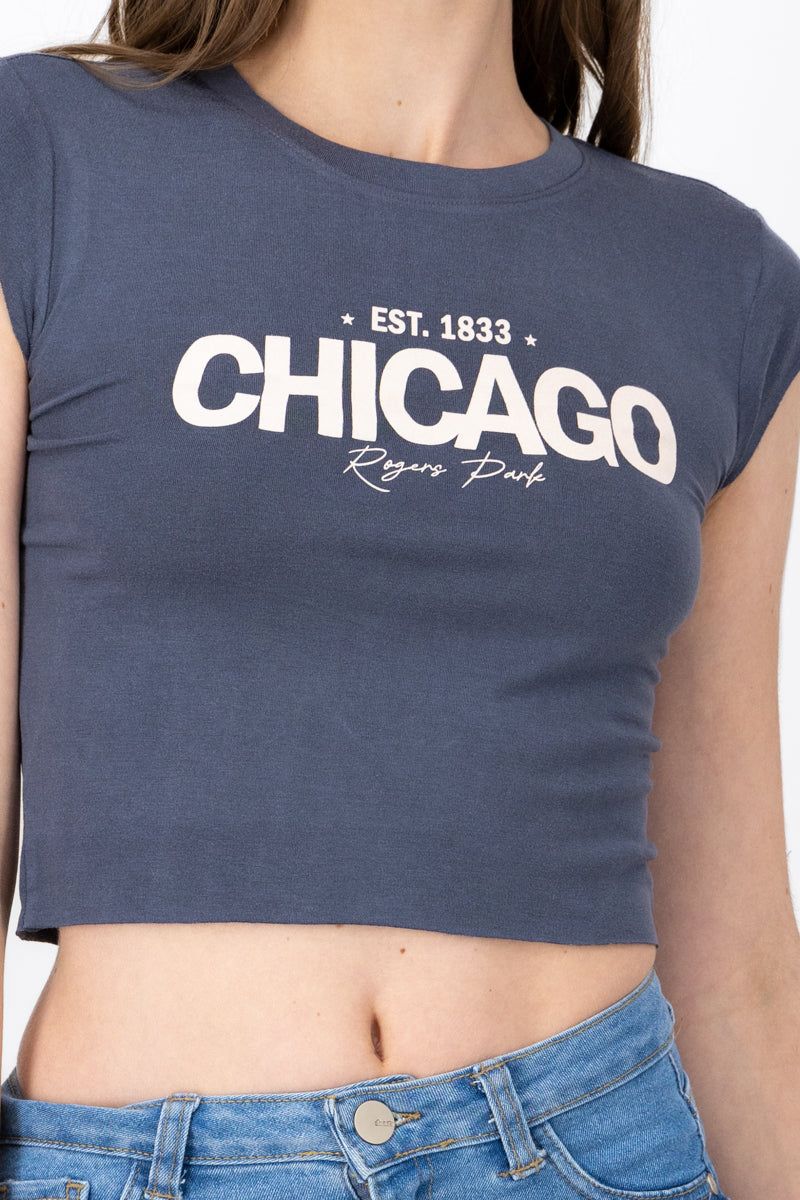 Playera Crop Chicago sold by Shasa product image thumbnail 5
