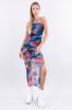 Vestido maxi mesh fruncido sold by Shasa