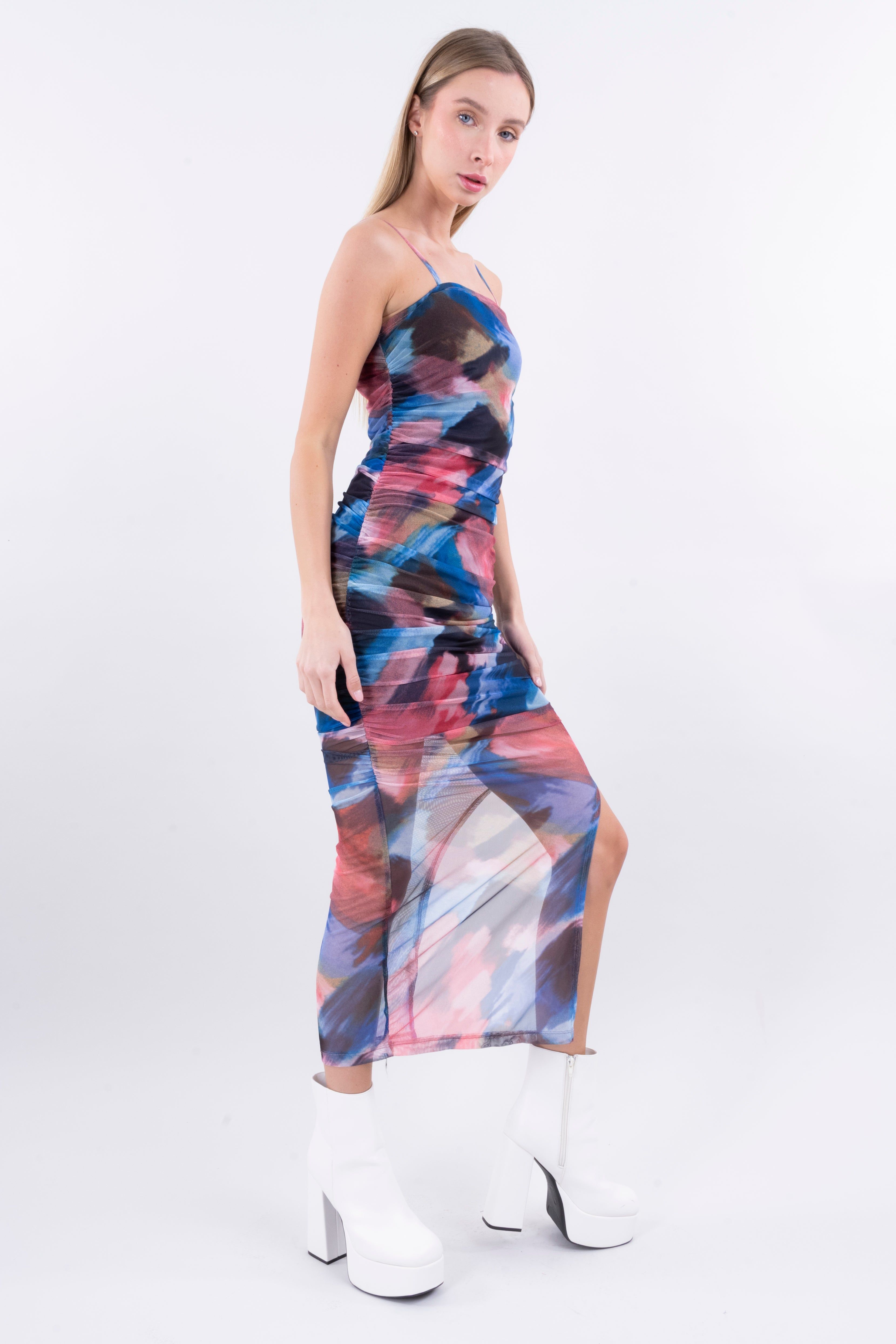 Vestido maxi mesh fruncido sold by Shasa product image thumbnail 3