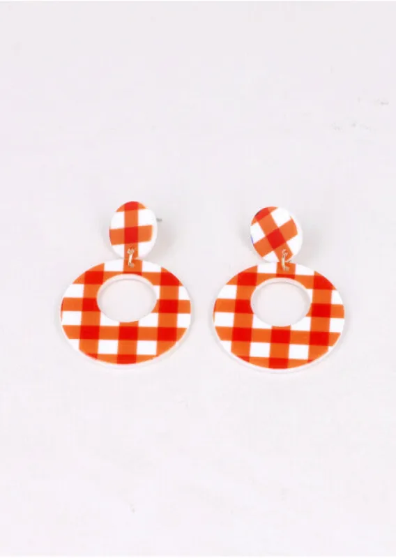 Aretes Circulo Cuadros sold by Shasa