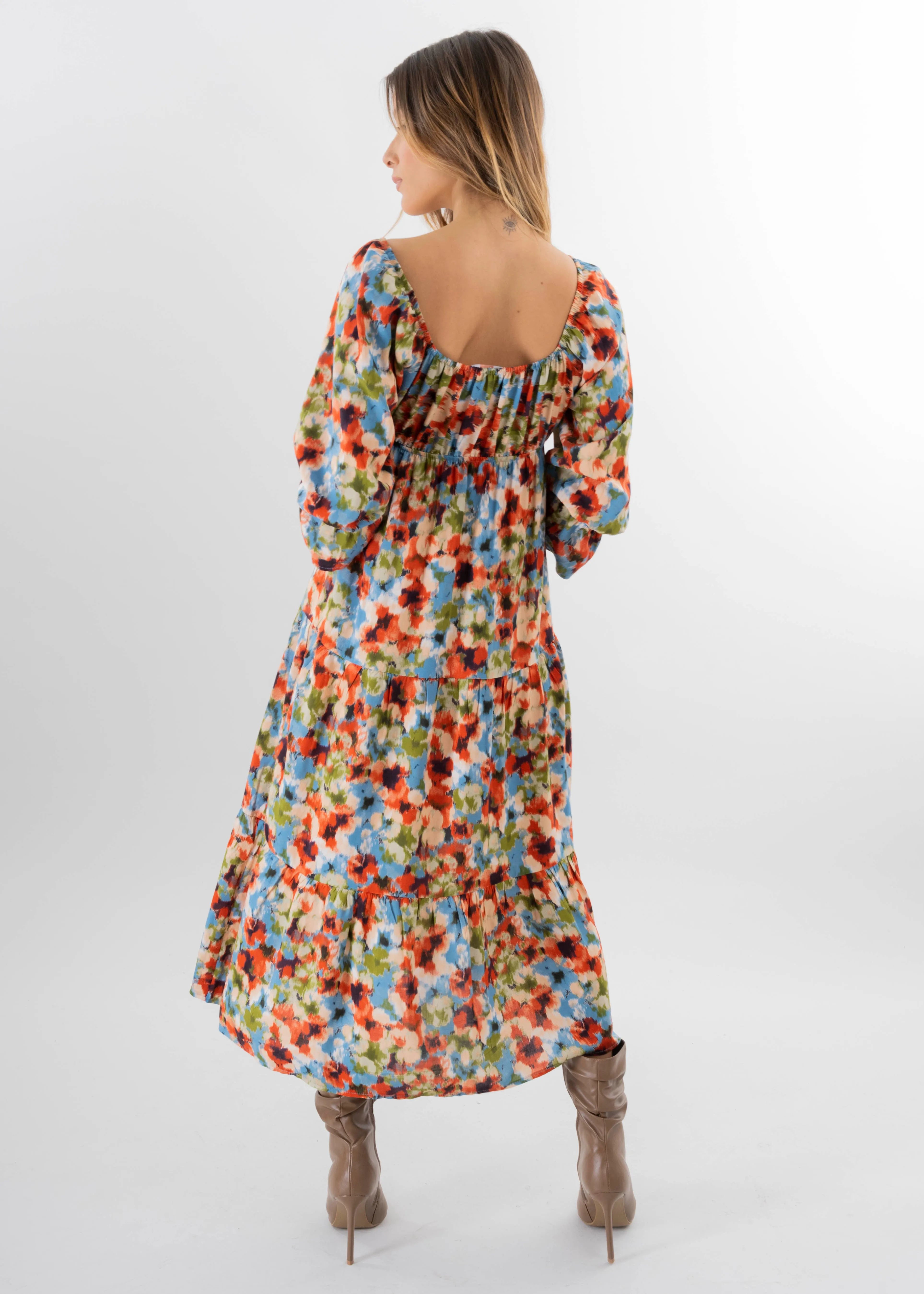 Vestido maxi popelina flores sold by Shasa product image thumbnail 4