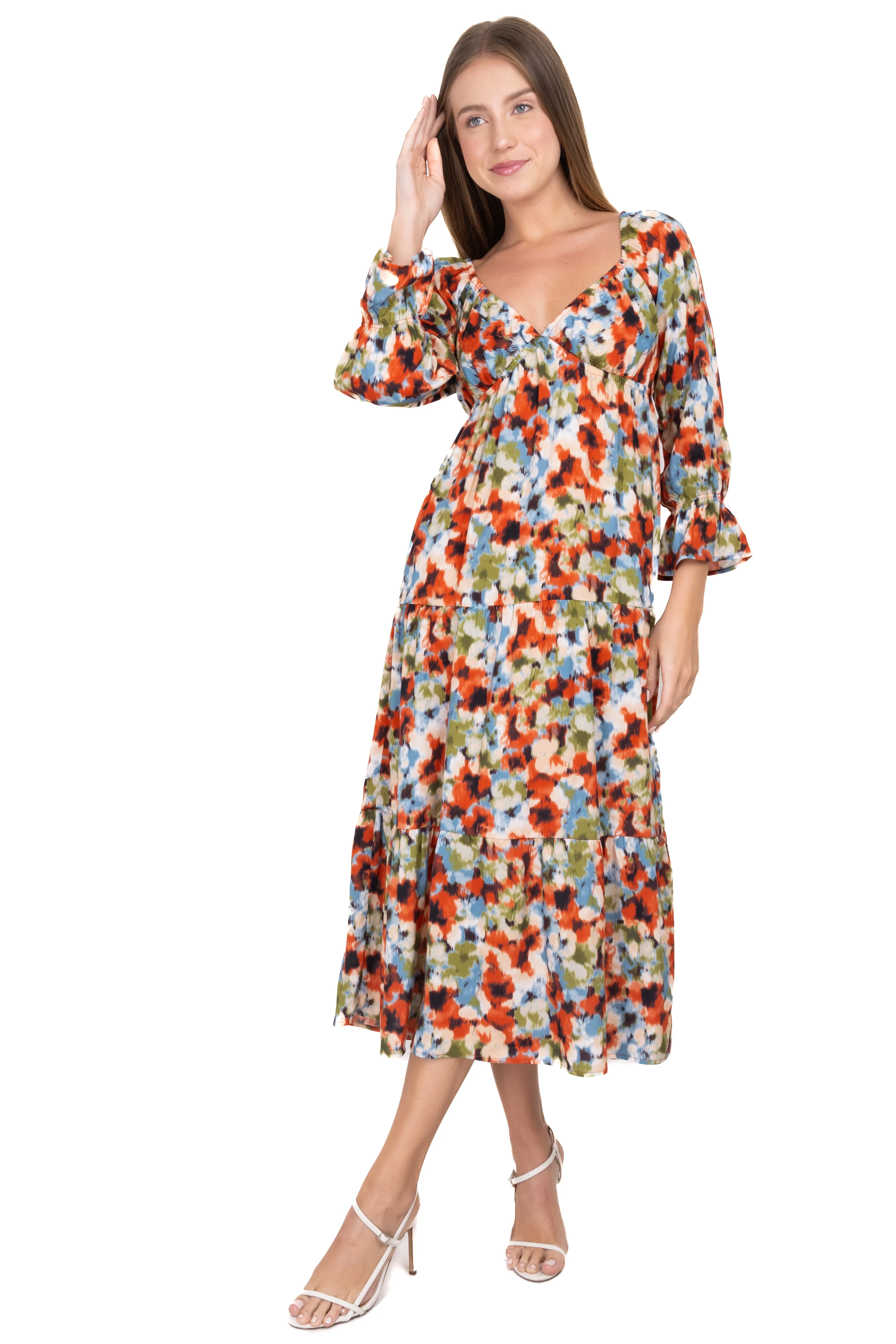 Vestido maxi popelina flores sold by Shasa product image thumbnail 2