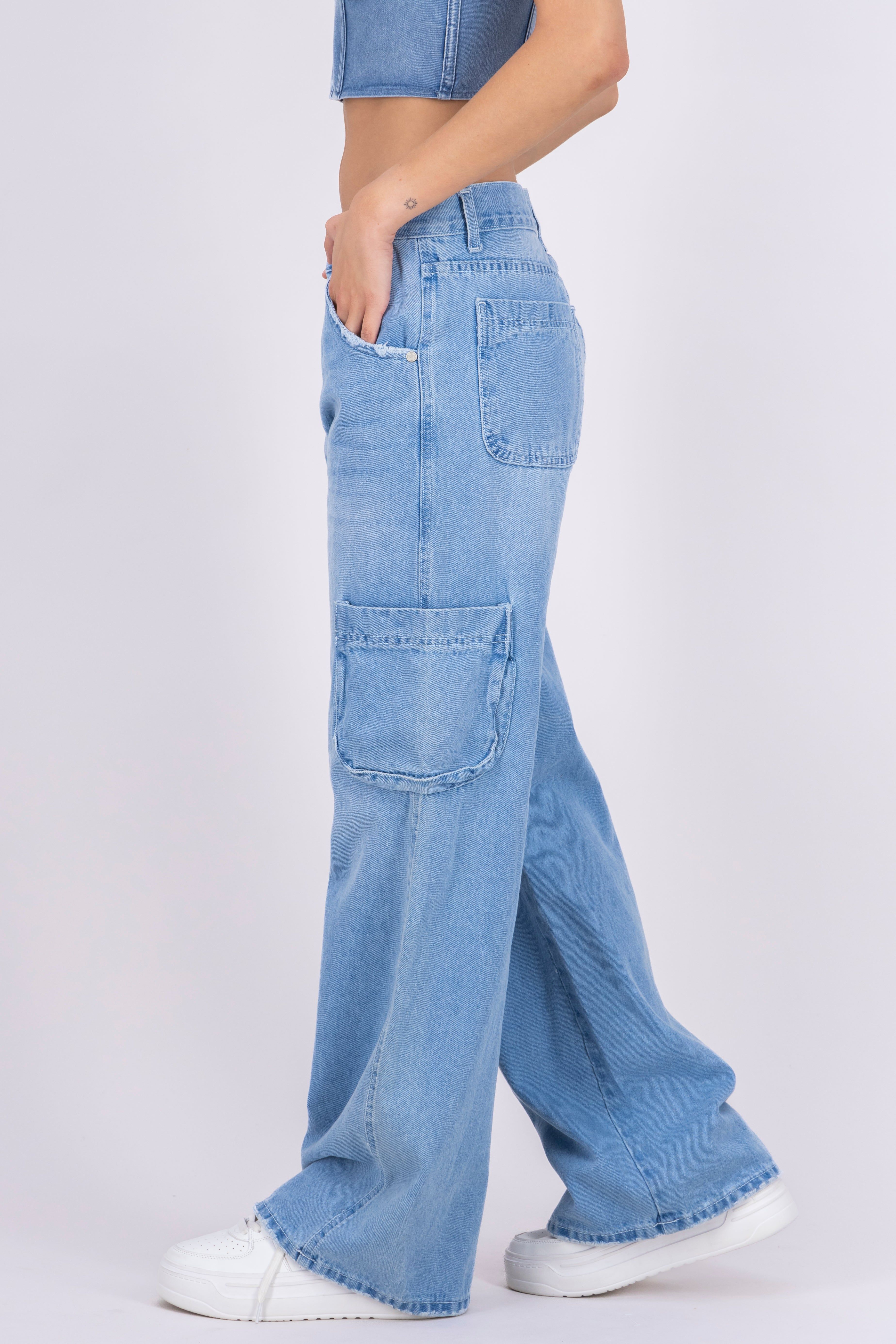 Pantalón denim straight sold by Shasa product image thumbnail 3