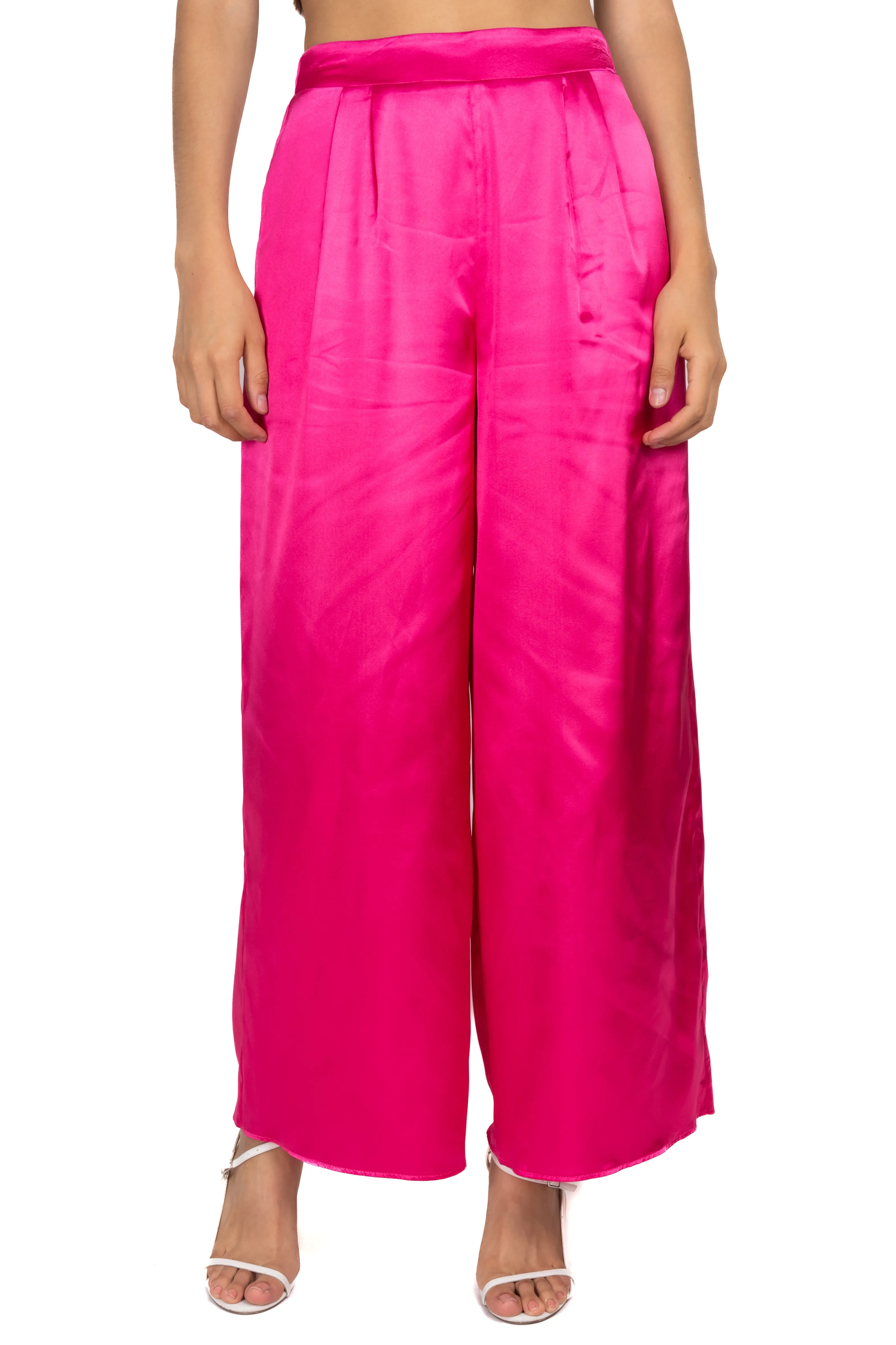 Pantalón satín elástico cintura sold by Shasa