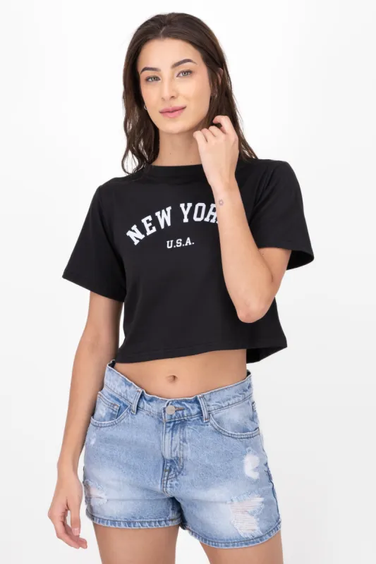 Playera Crop Nueva York sold by Shasa