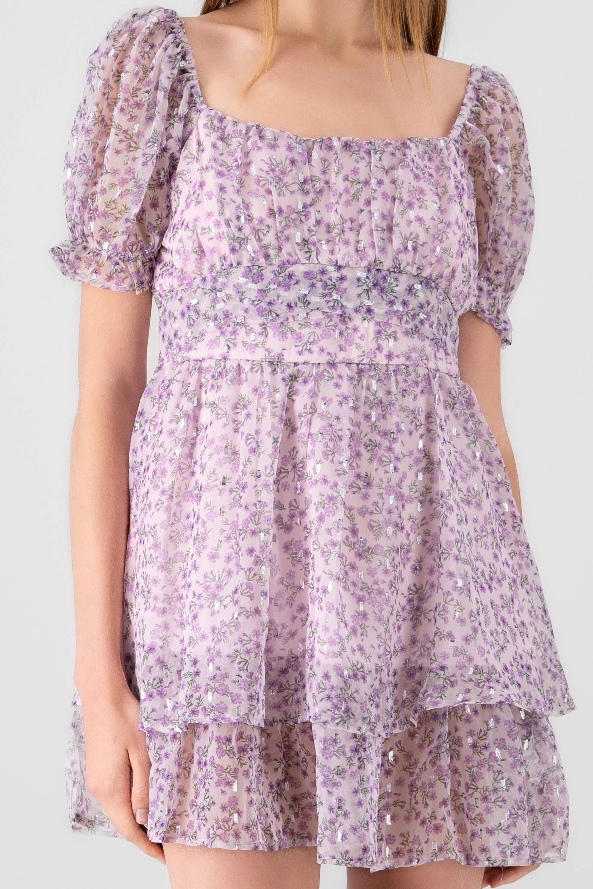 Vestido con flores de lurex y olanes sold by Shasa product image thumbnail 5