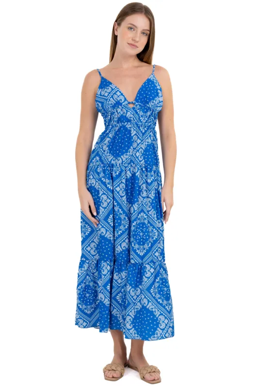 Vestido maxi cintura fruncida sold by Shasa