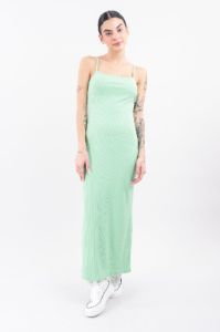 Vestido maxi acanalado abertura sold by Shasa