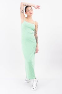Vestido maxi acanalado abertura sold by Shasa