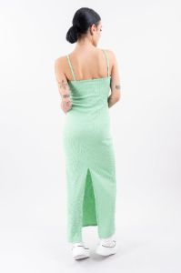 Vestido maxi acanalado abertura sold by Shasa