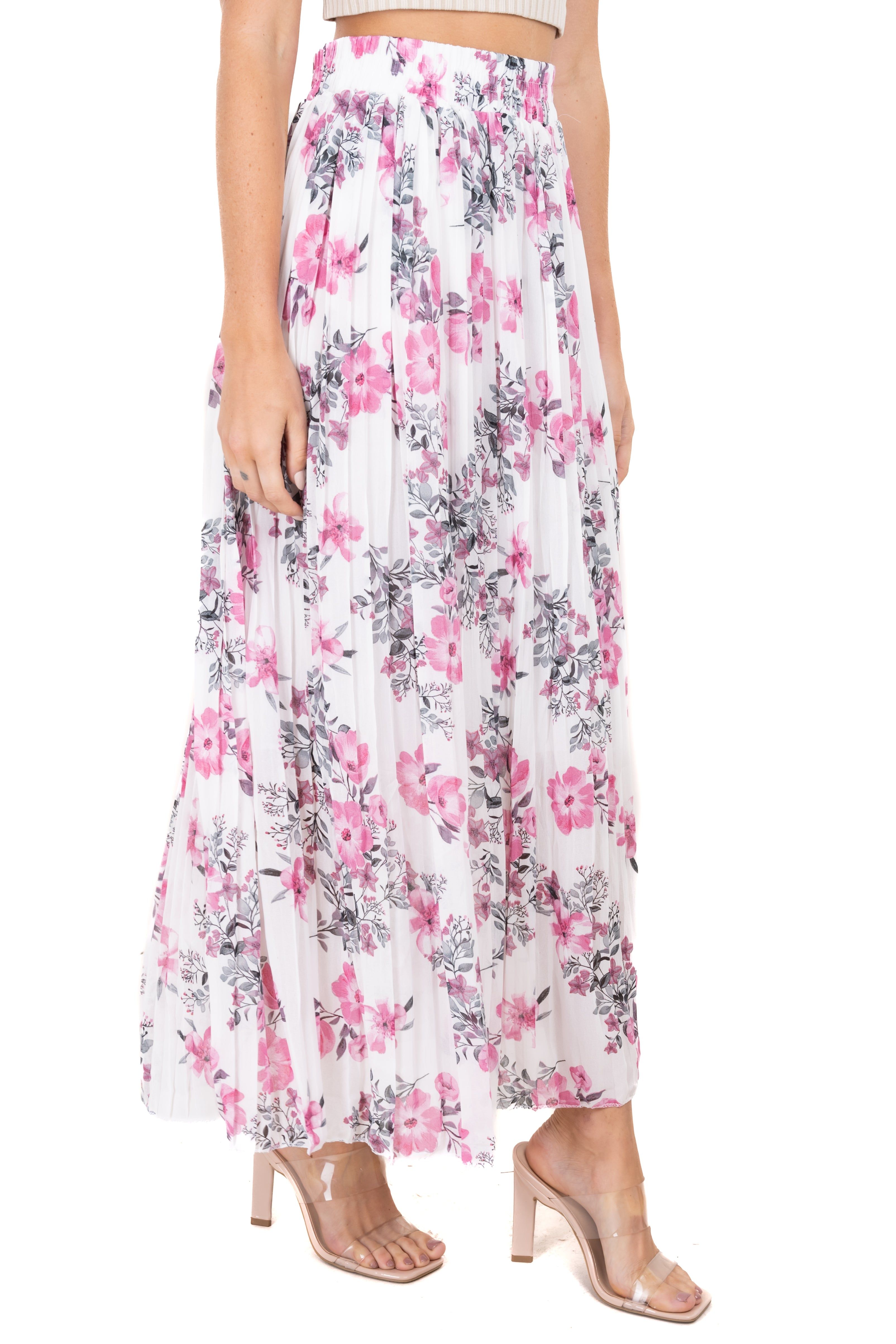 Falda midi tableada flores sold by Shasa product image thumbnail 3