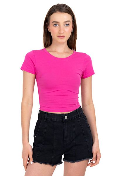 Top Crop Manga Corta sold by Shasa