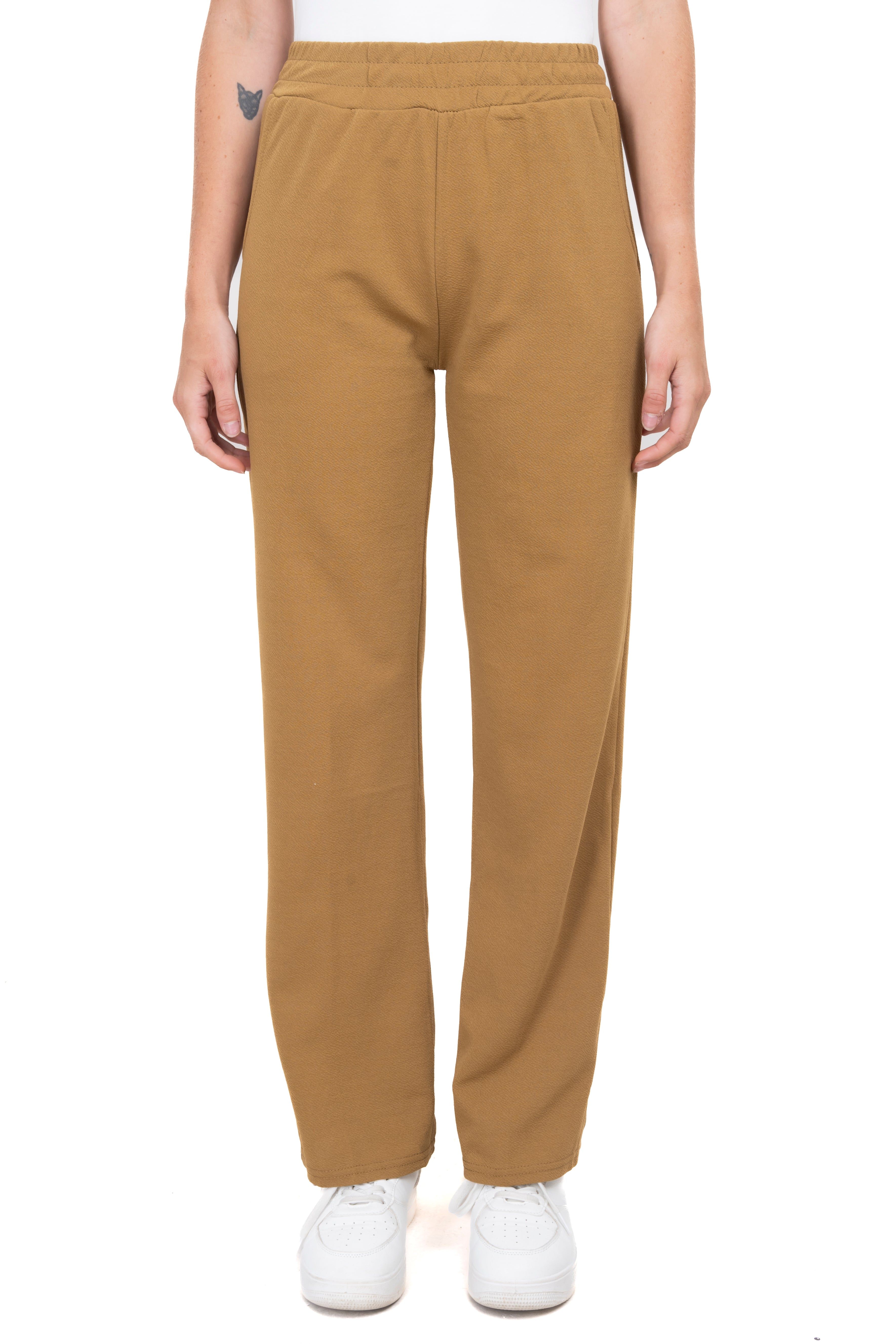 Pantalón recto cintura elástica sold by Shasa