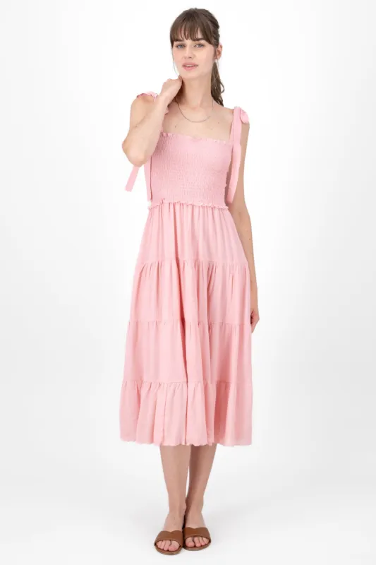 Vestido maxi olanes detalle moños sold by Shasa