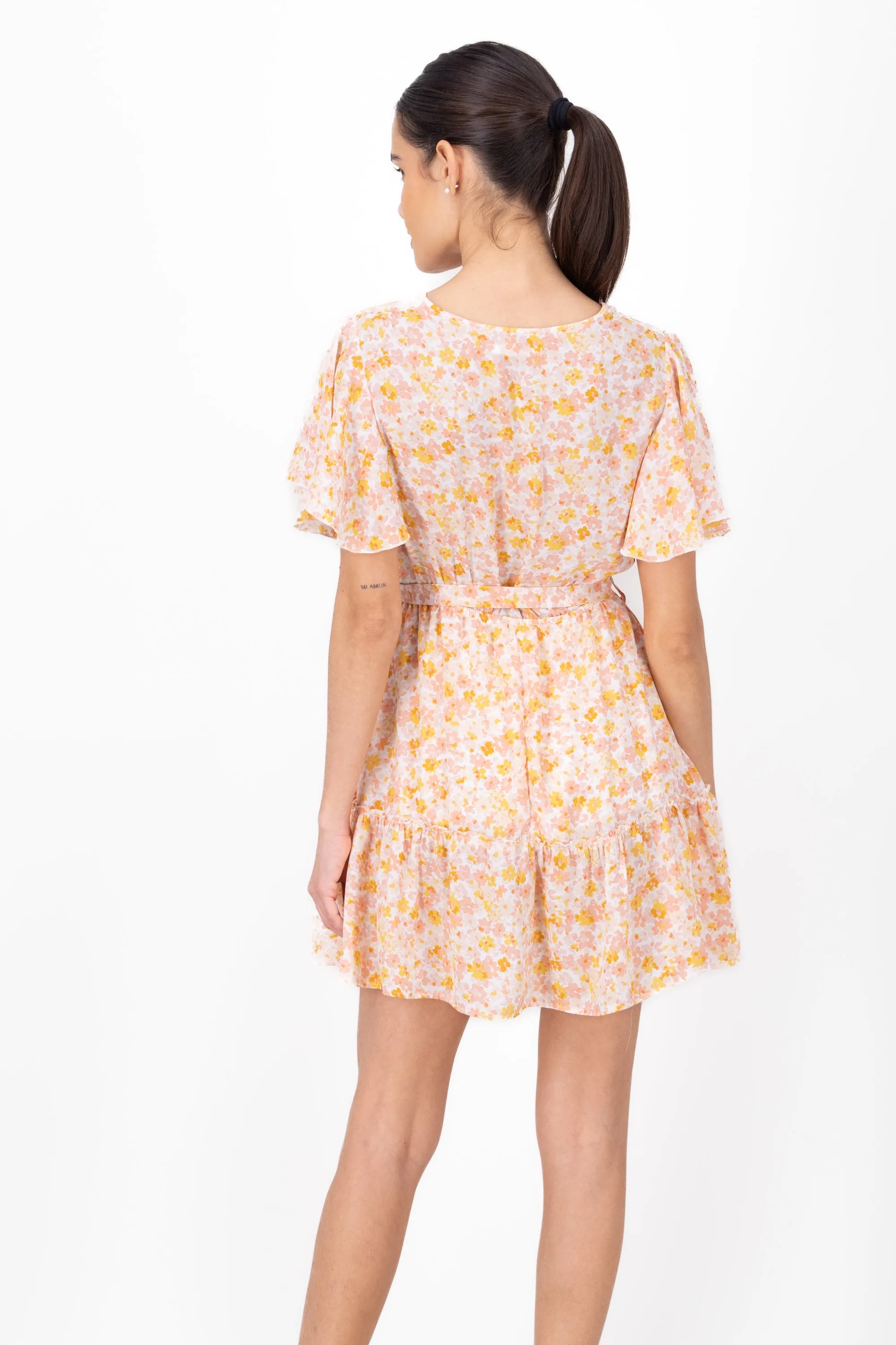 Vestido mini envolvente flores sold by Shasa product image thumbnail 4