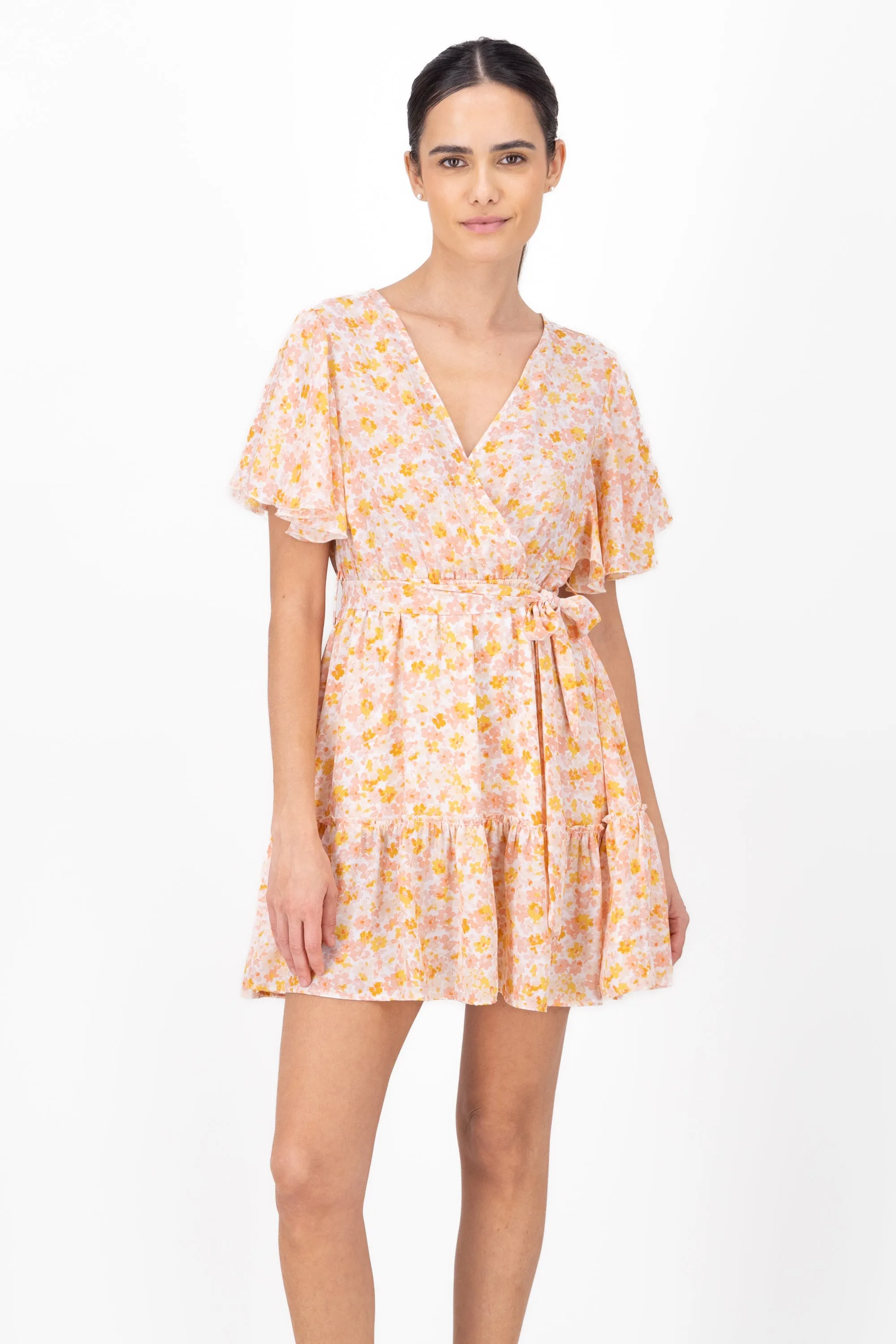 Vestido mini envolvente flores sold by Shasa product image thumbnail 2