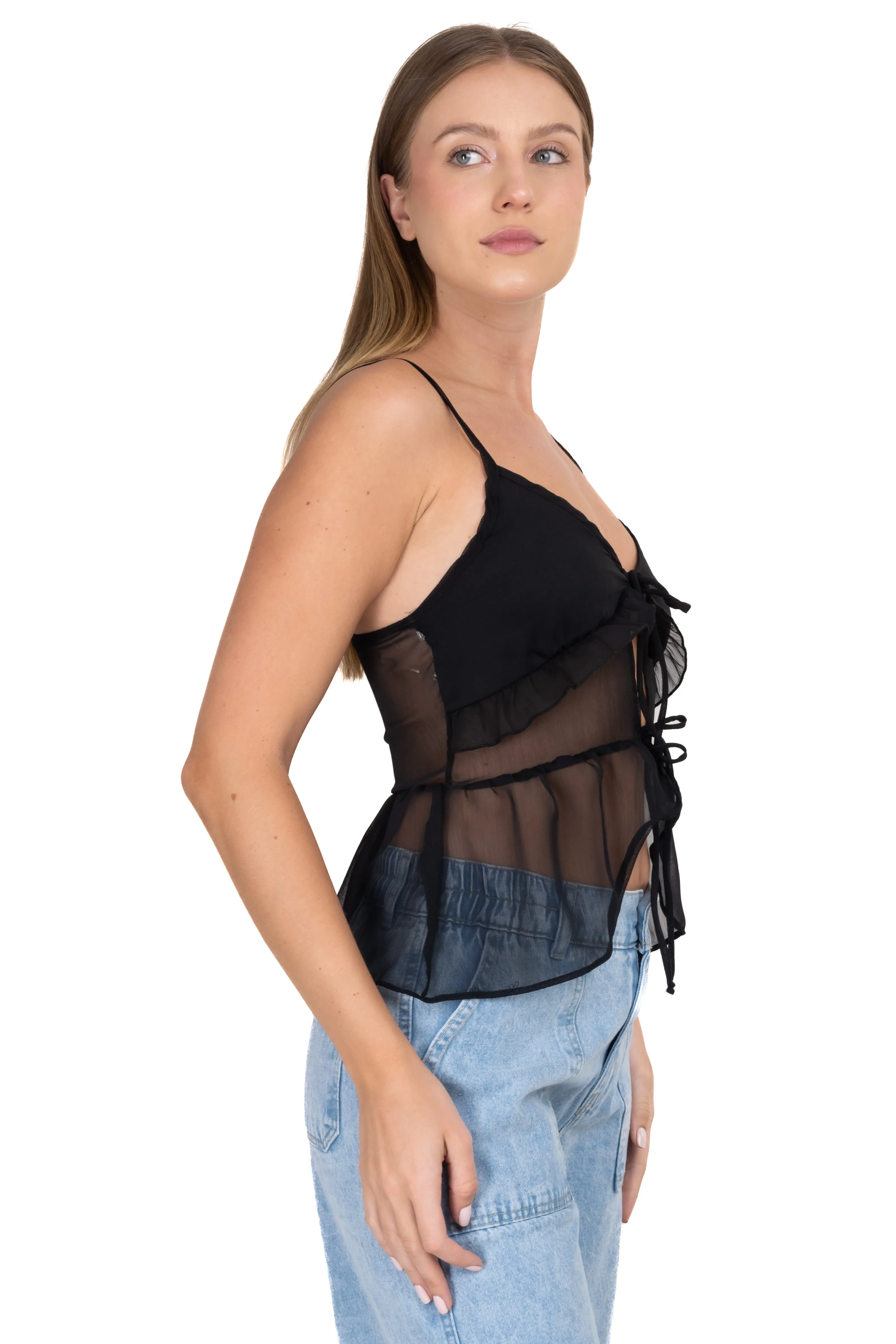 Blusa mesh cintas delanteras sold by Shasa product image thumbnail 2