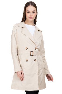 Gabardina larga botones cruzados sold by Shasa