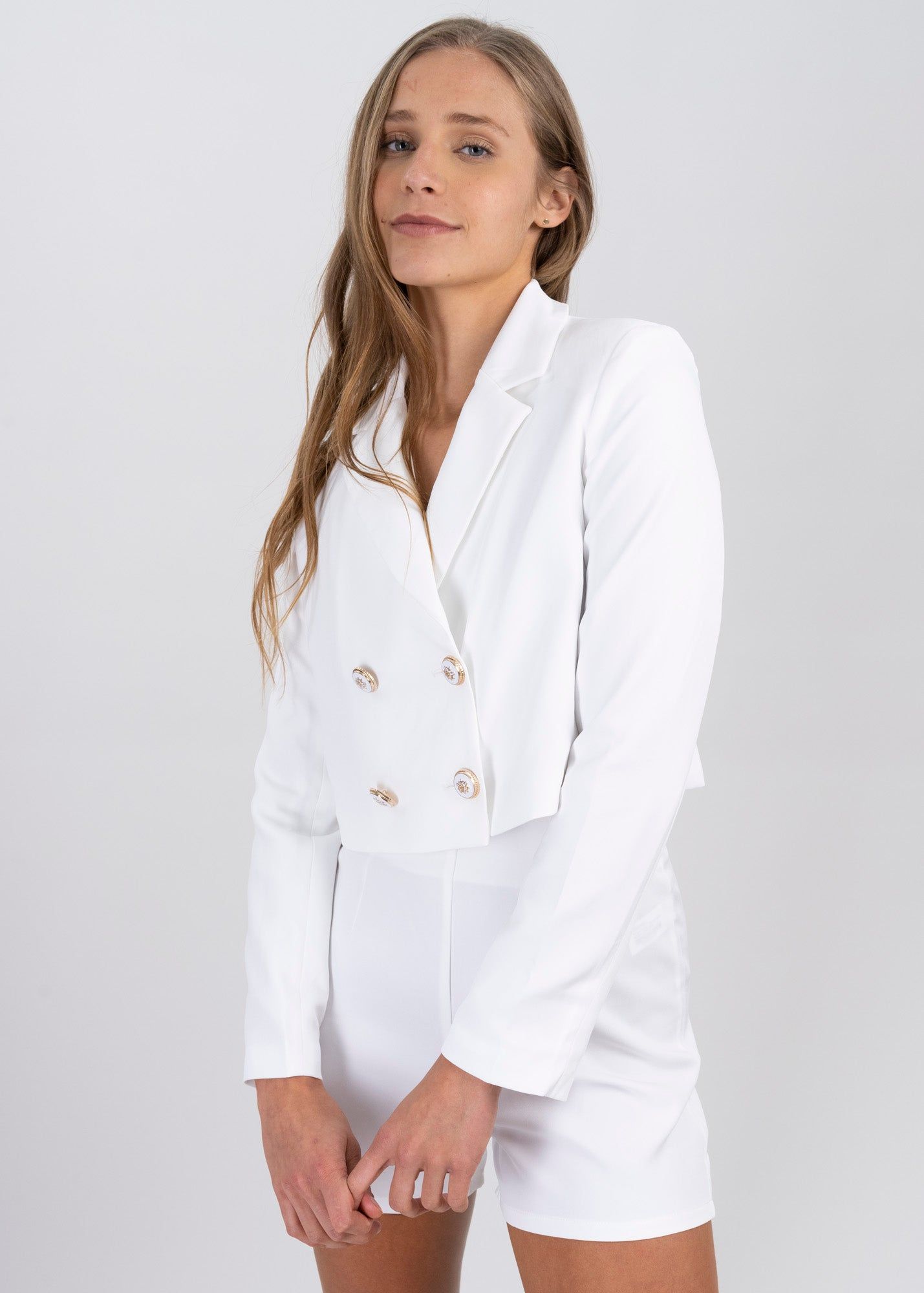 Saco cropped liso doble botón sold by Shasa product image thumbnail 5