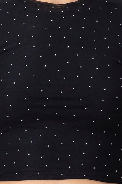 Top crop mesh aplicación brillos sold by Shasa product image thumbnail 5