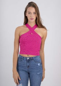Top tejido cuello halter sold by Shasa