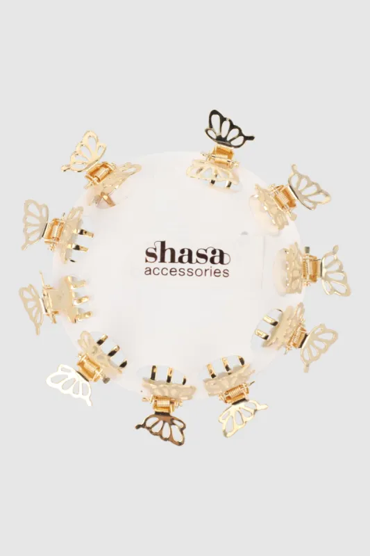 Set 10 pincitas mariposas metal sold by Shasa