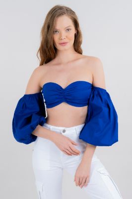 Top crop mangas abullonadas sold by Shasa