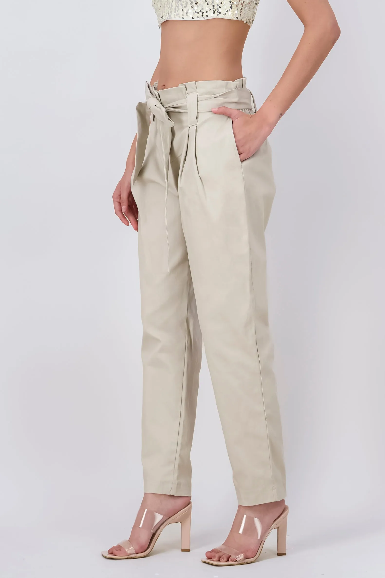 Pantalón Paper Bag Cintura Alta Cinturón sold by Shasa product image thumbnail 3