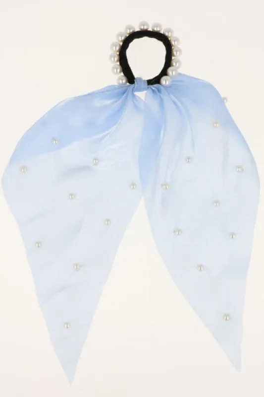 Scrunchie satín perlas sold by Shasa