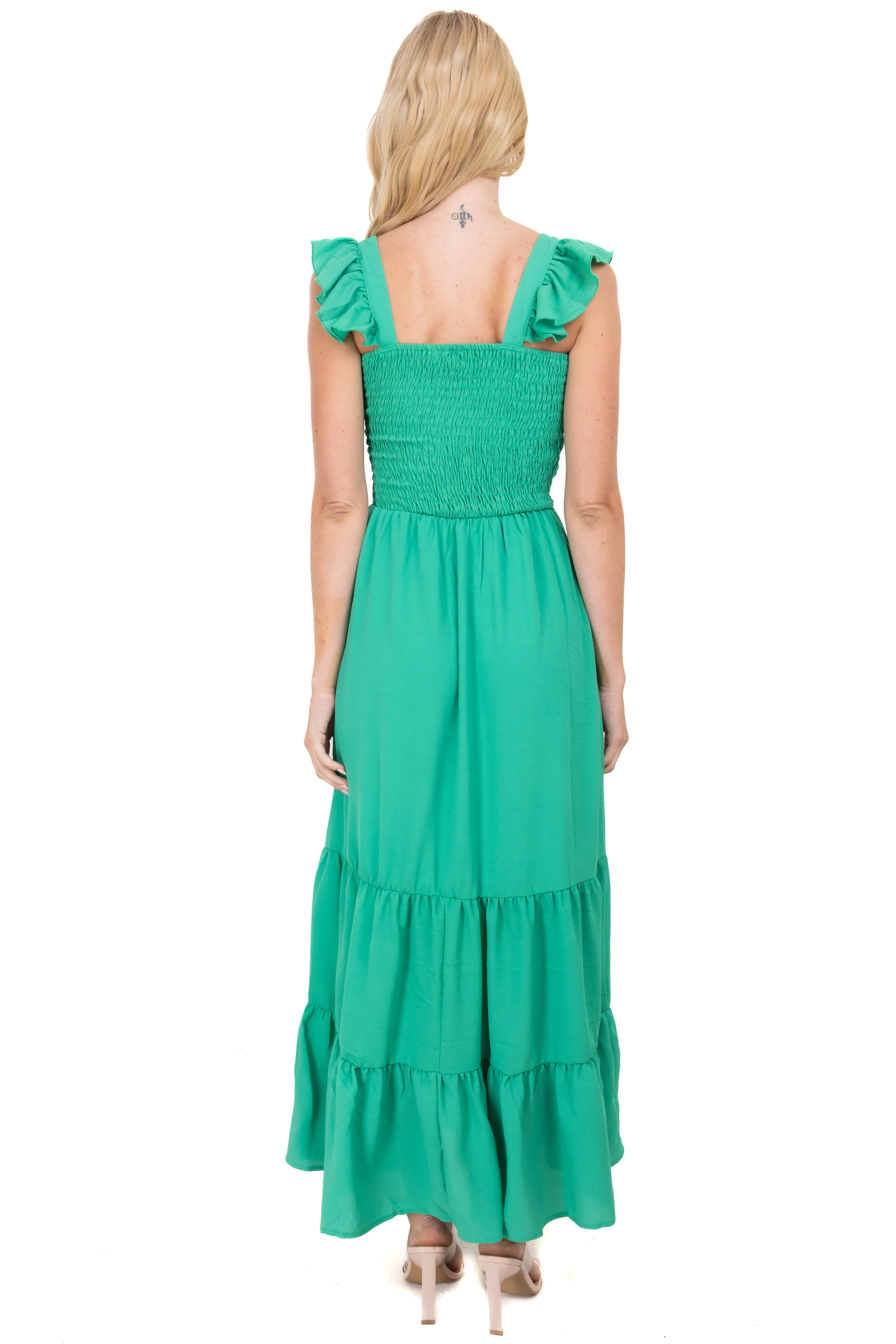 Vestido maxi capas elástico plisado sold by Shasa product image thumbnail 4