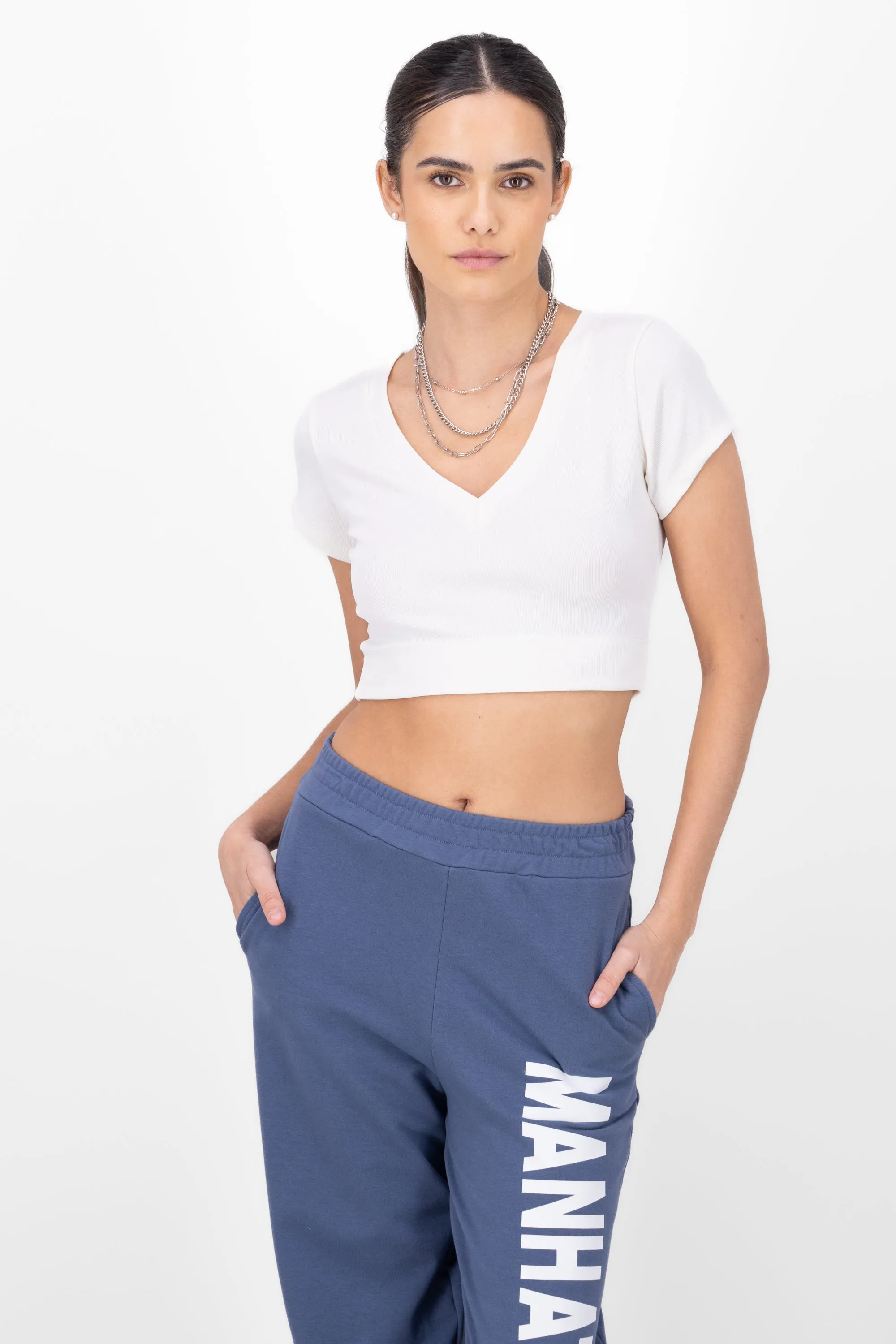 t-shirt manga corta escote v sold by Shasa product image thumbnail 2